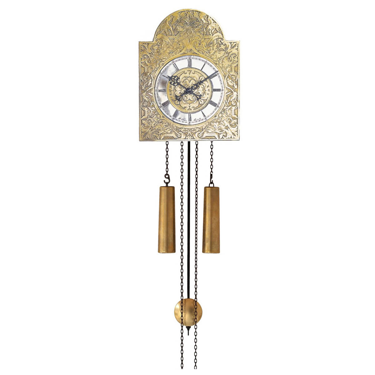 WU1131 Traditional Wall Clock Brass